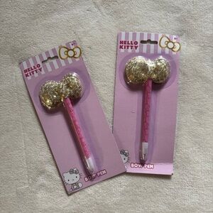 Hello Kitty Pink and Gold Bow Pens
